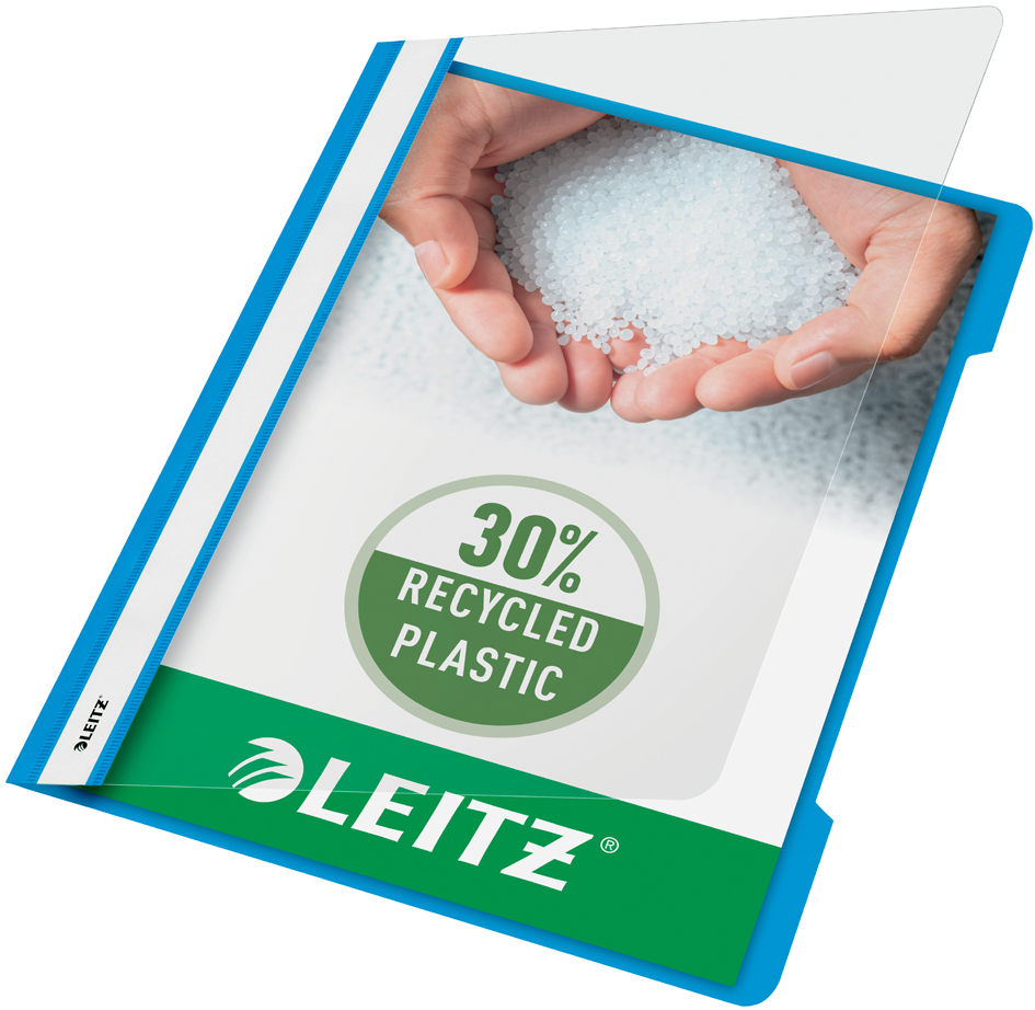 LEITZ chemise à lamelle Standard, format A4, PP, bleu clair