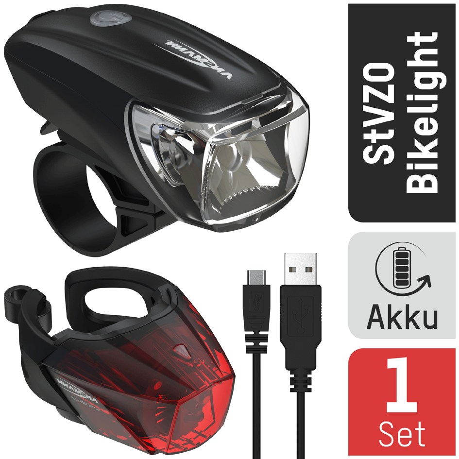 Set d'éclairage LED pour vélo Bikelight Combo
