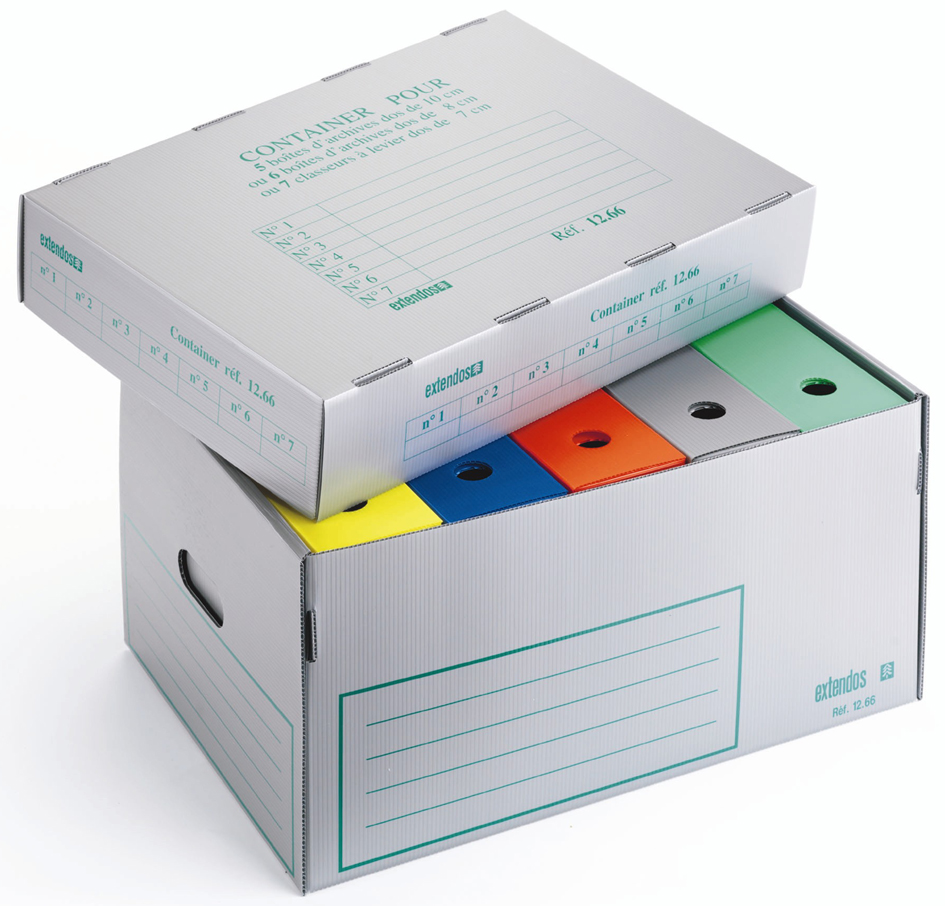 extendos Container pour boîtes d'archives, en polypropylène