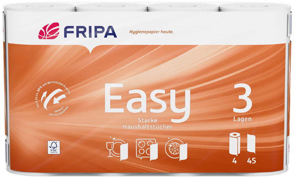 Fripa Rouleau d'essuie-tout Easy, 3 couches, ultra blanc