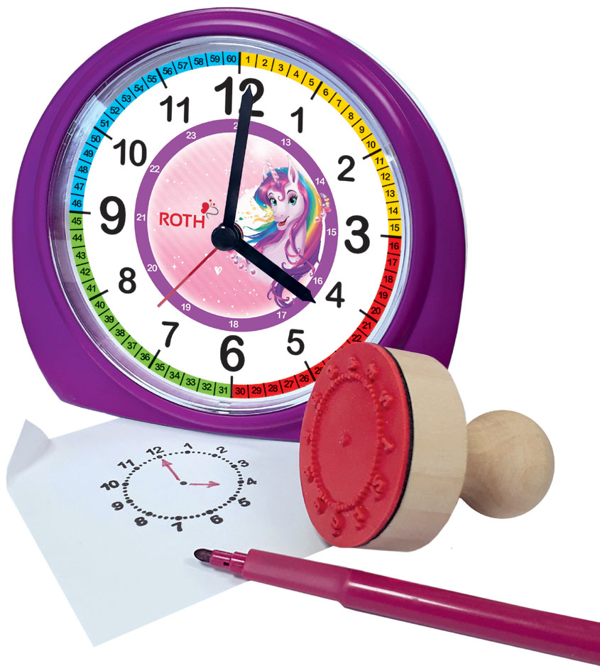 ROTH Réveil pour enfants & tampon, kit 'Licorne'