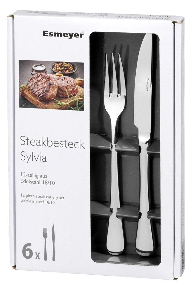 Esmeyer Couverts pour steak/pizza SYLVIA, 12 pièces