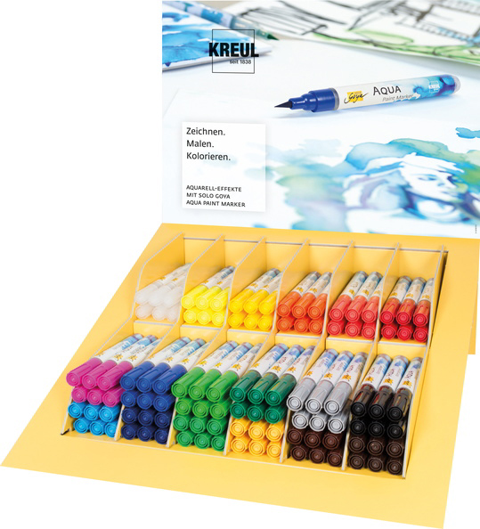 KREUL Stylo pinceau Aqua Paint SOLO Goya, présentoir