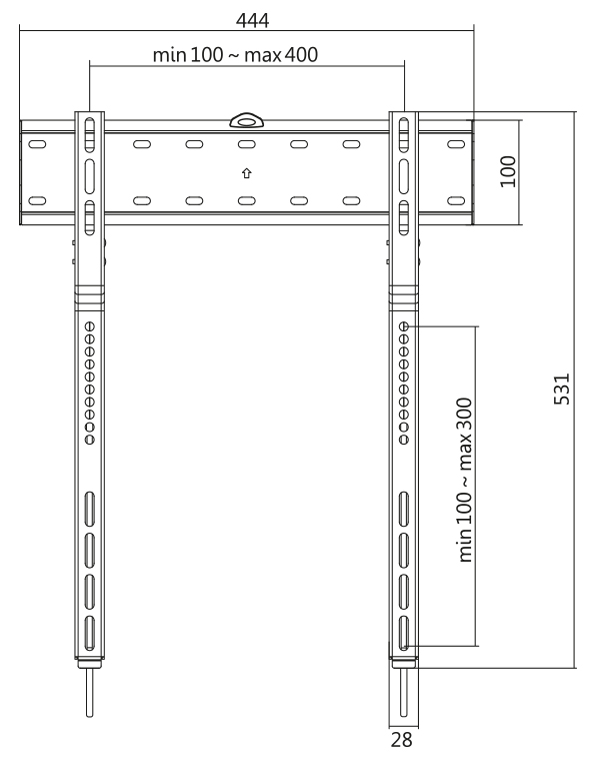 Supports muraux TV, plat