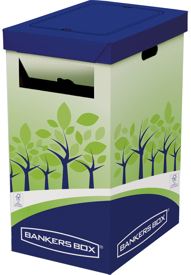 Fellowes BANKERS BOX Collecteur de recyclage, vert/bleu