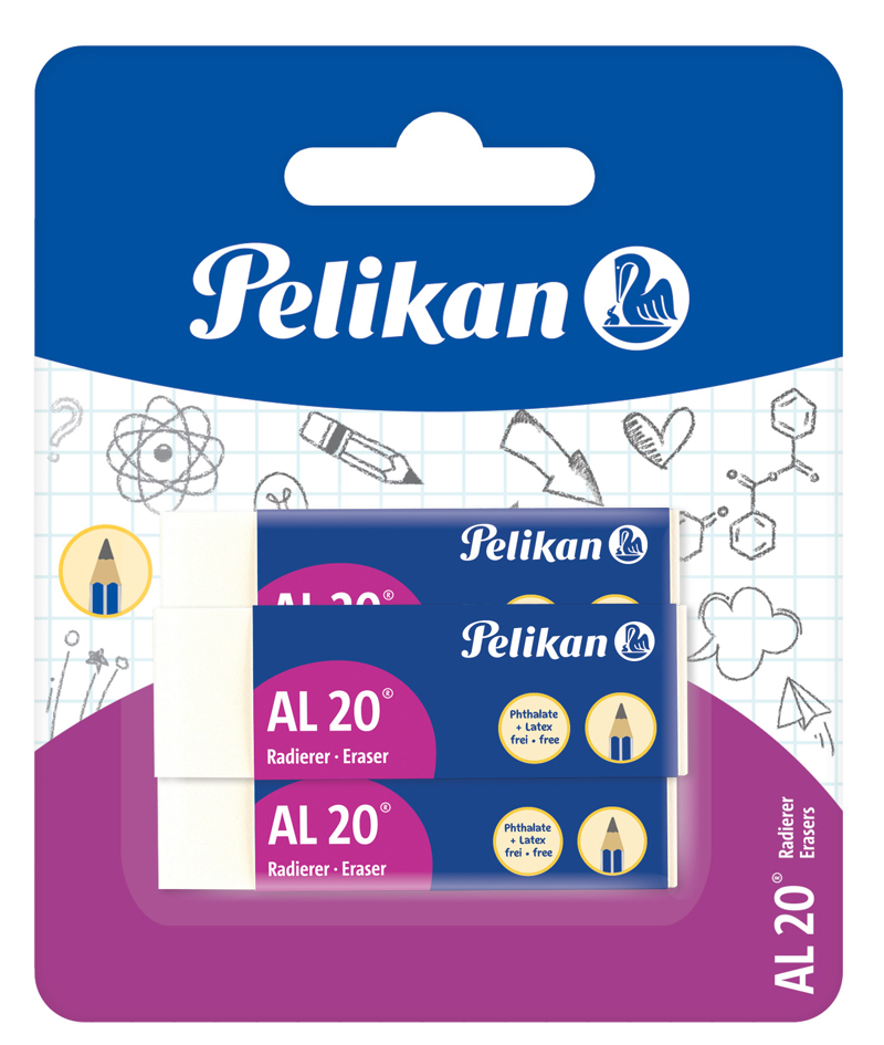 Pelikan Gomme en plastique AL 20, carte blister