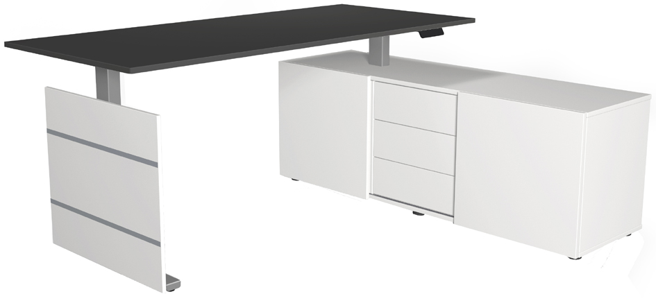 Poste de travail complet "Move 3 tube", anthracite
