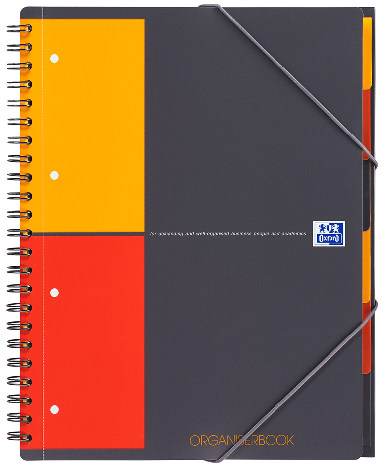 Oxford International Cahier 'ORGANISERBOOK', A4+, quadrillé
