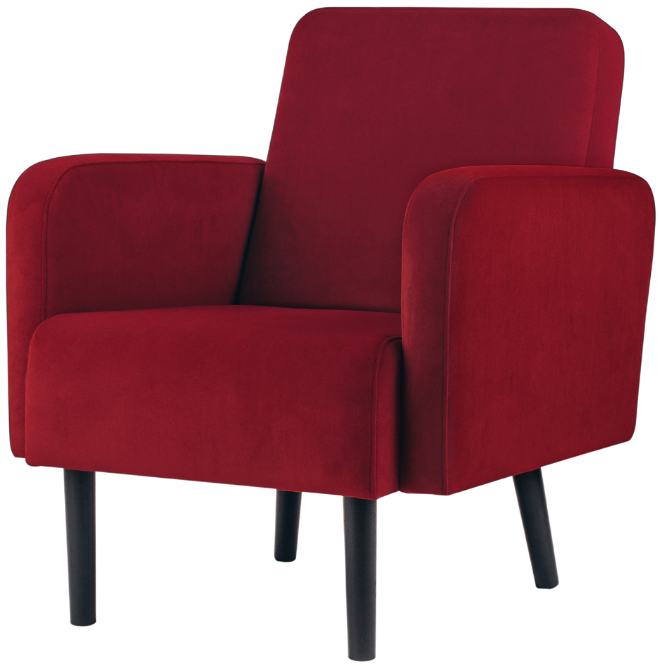 PAPERFLOW Fauteuil LISBOA, habillage en velours, rouge