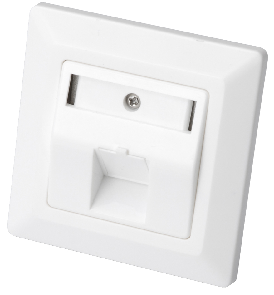 DIGITUS Boîtier vide pour module Keystone,1 port, blanc pur