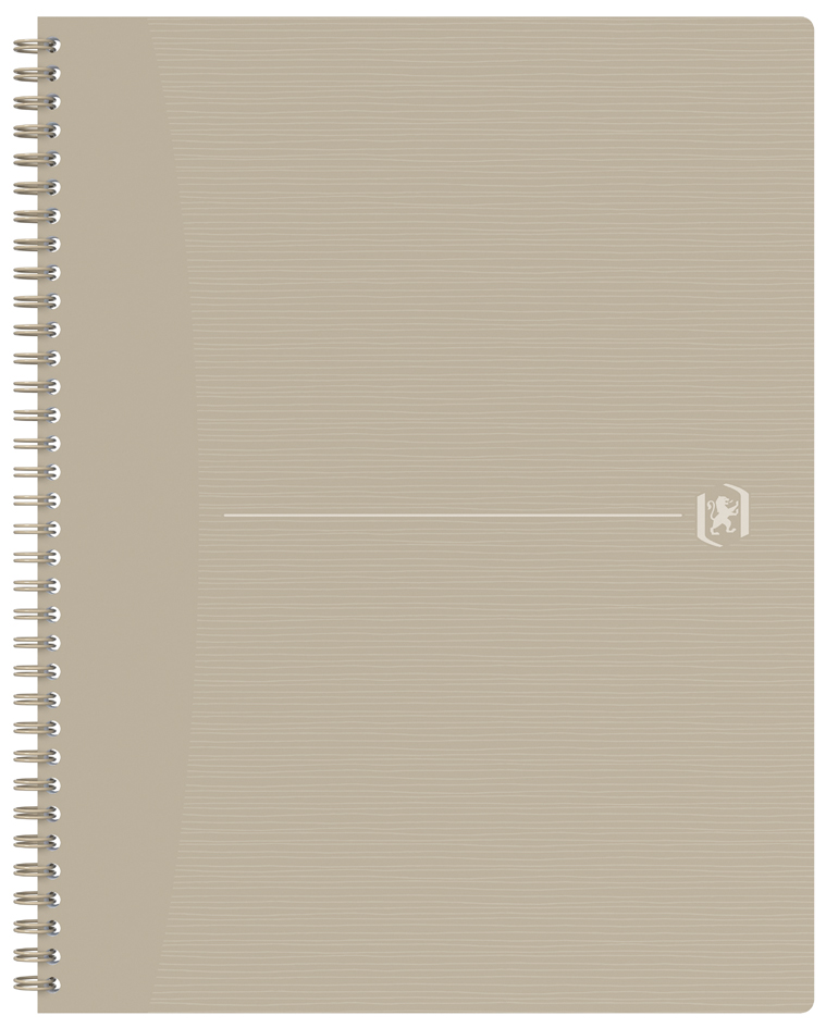 Oxford Cahier à spirales Origins, A4, ligné, beige