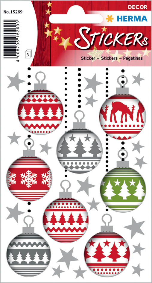 HERMA Sticker de Noël DECOR 'Boule de Noël'