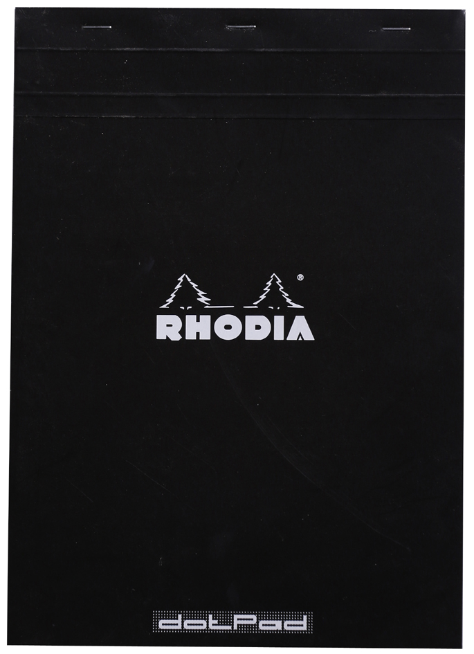 RHODIA Bloc-notes agrafé 'dotPad', A4, pointillé, noir