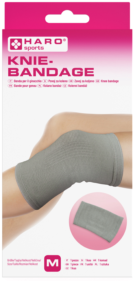 HARO Bandage sportif 'Genou', taille: M, gris