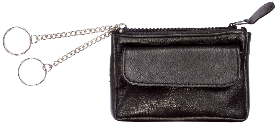 Alassio Etui porte-clés, cuir nappa, noir