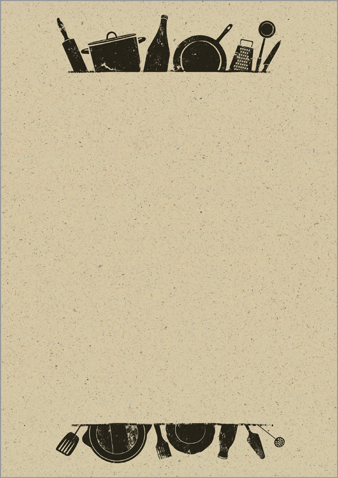 sigel Papier Design 'Kitchen utensils', A4, 100 g/m2