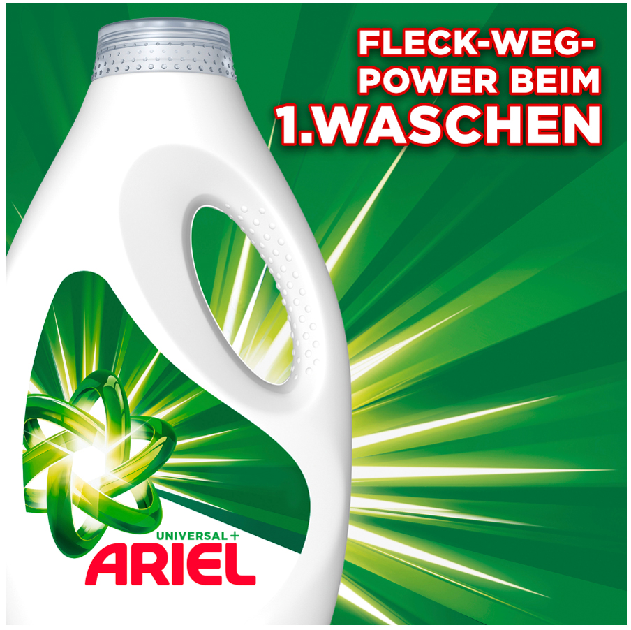 ARIEL Lessive liquide Universal+, 1,125 litres - 25 lavages