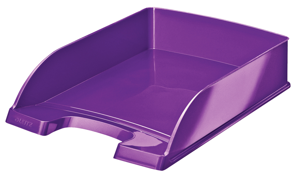 LEITZ Corbeille à courrier Plus WOW, A4, polystyrène, violet