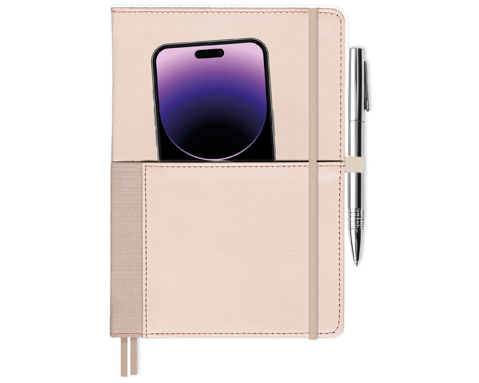 Visuel de référence : montre l'utilisation de la Smart Pocket et du passant pour stylo