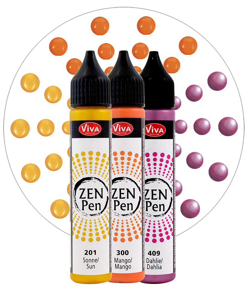 ViVA DECOR Stylo à perle Zen Pen 'Chaleur d'été', set de 3