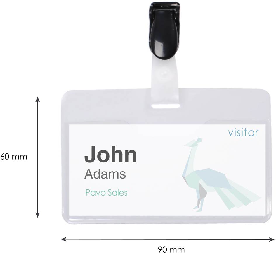 Porte-badge en plastique, dimensions