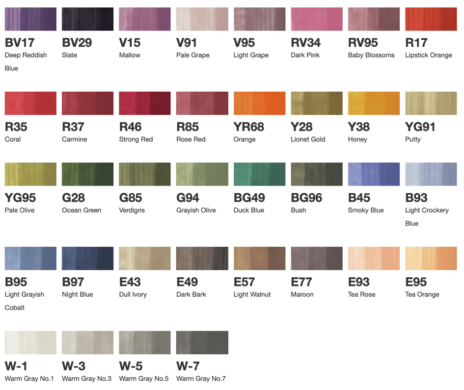 aperçu des couleurs