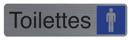 Plaque de signalisation "Toilettes Homme"