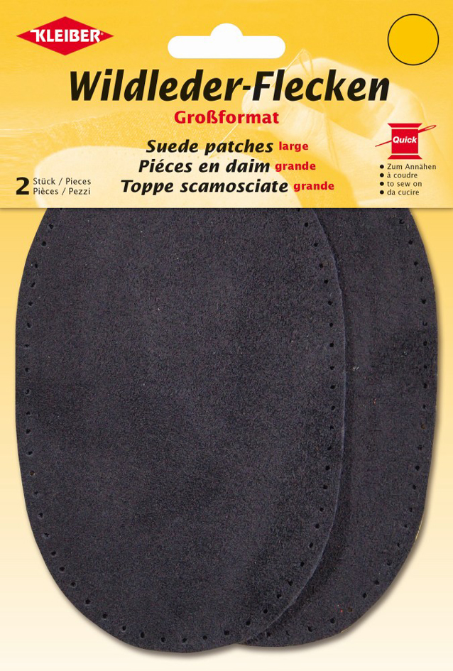 KLEIBER Patch à coudre en daim, 125 x 100 mm, beige