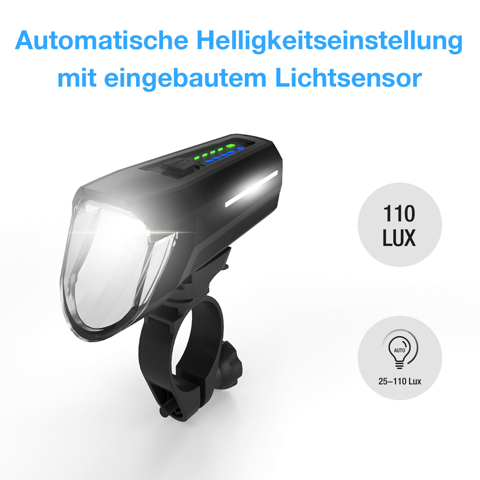 Feu avant LED pour vélo 110 lux