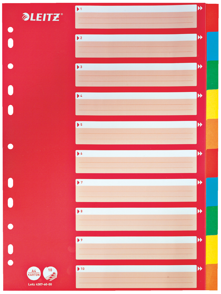 Visuel de référence: Intercalaires en carton, 10 touches