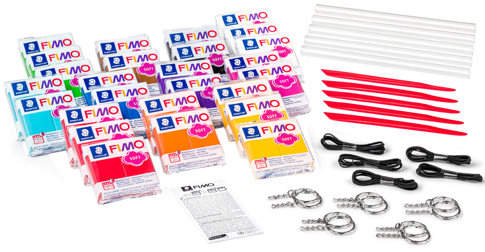 FIMO SOFT Kit de pâte à modeler 'Basic XXL', 46 pièces