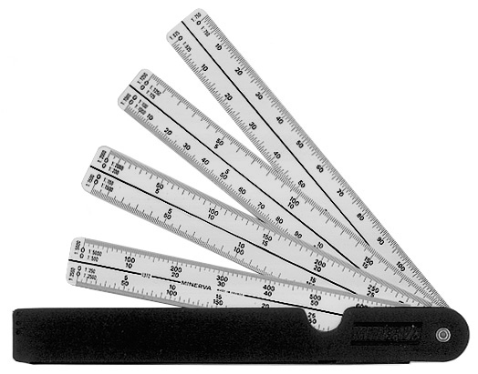 Echelles de réduction, pliable