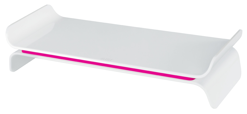 LEITZ Support pour écran Ergo WOW, en plastique, blanc/rose