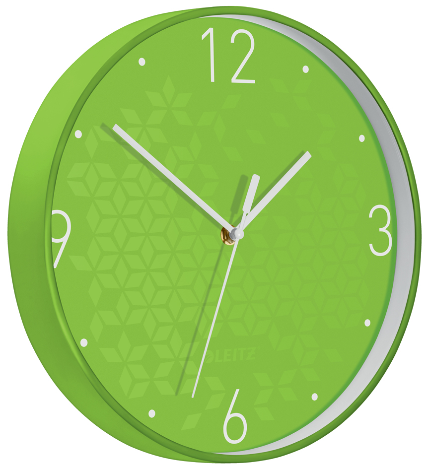 LEITZ Horloge murale WOW, mouvement à quartz, vert