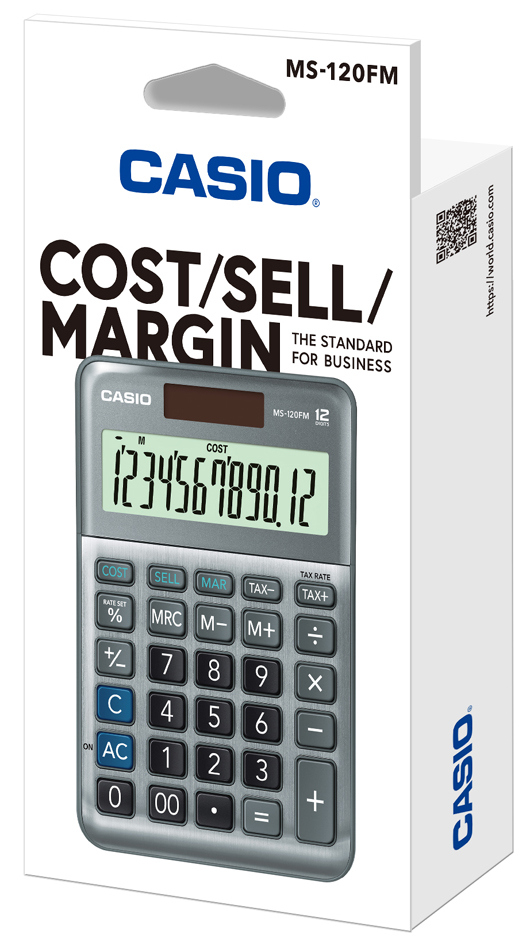 Calculatrice de bureau MS-120 FM, emballage