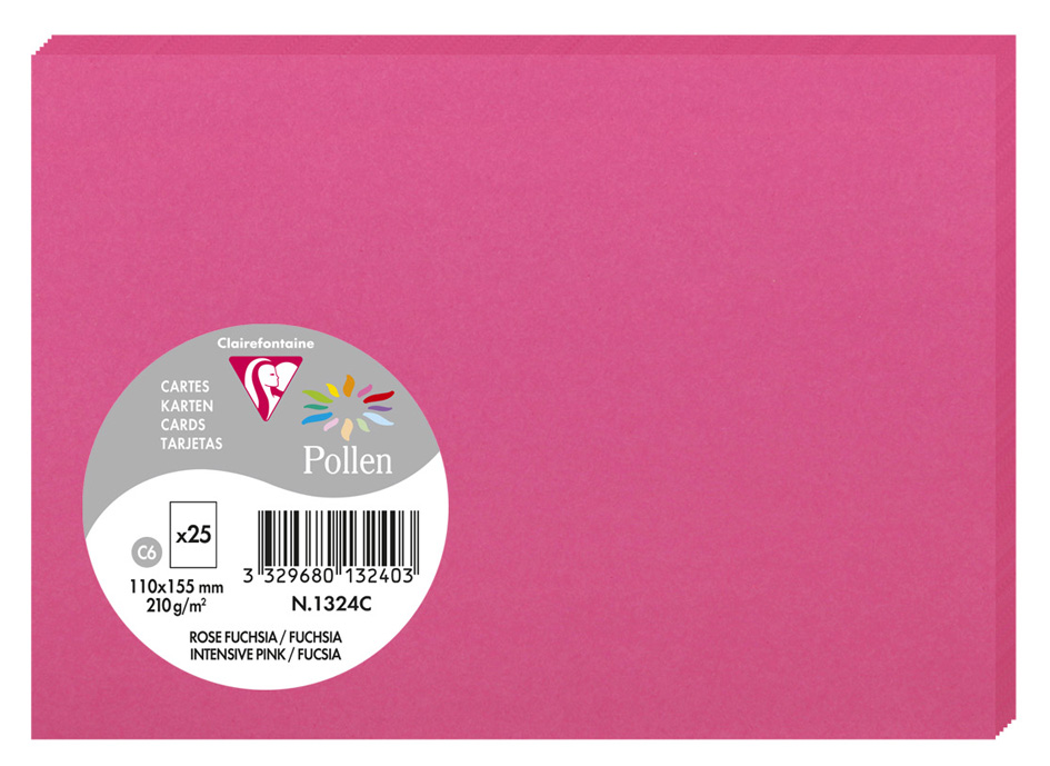 Pollen by Clairefontaine Carte C6, rose fuchsia