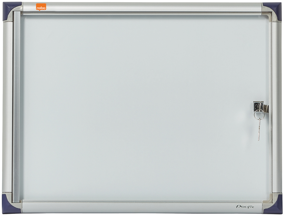 nobo Vitrine, extra plat, fond métal, 2 x format A4