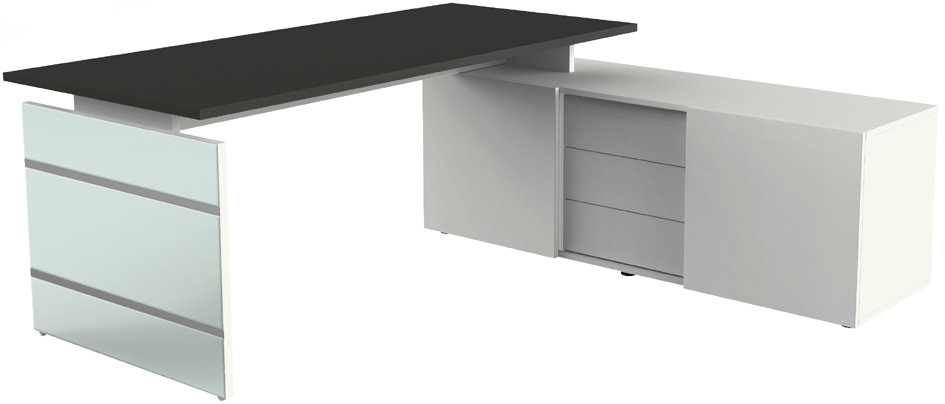 kerkmann Bureau complet LUGANO, anthracite