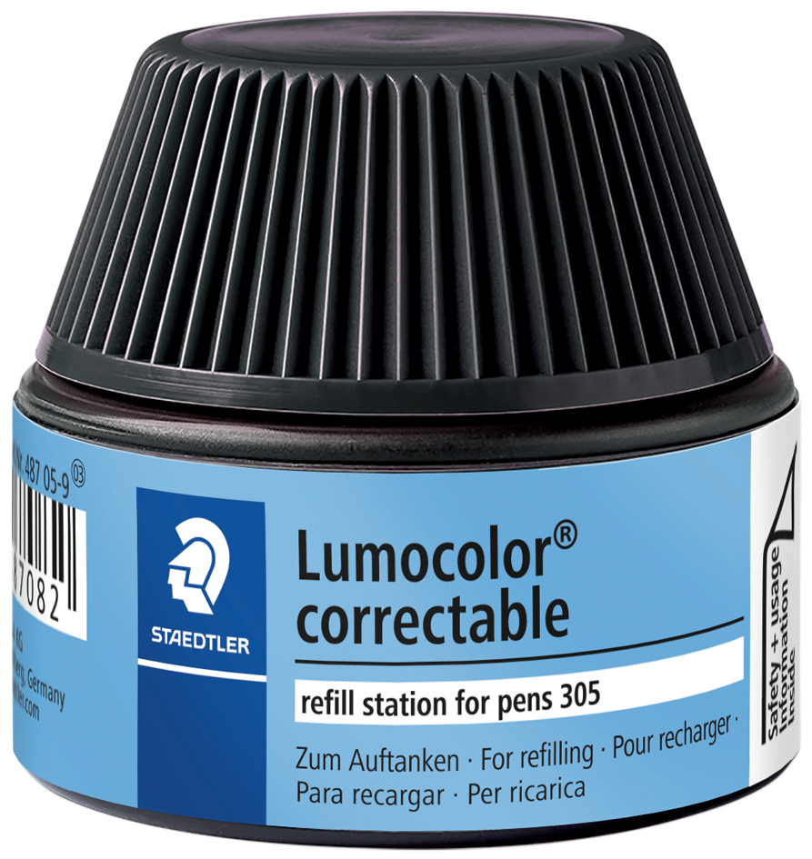 STAEDTLER Flacon de recharge Lumocolor 487 05, noir