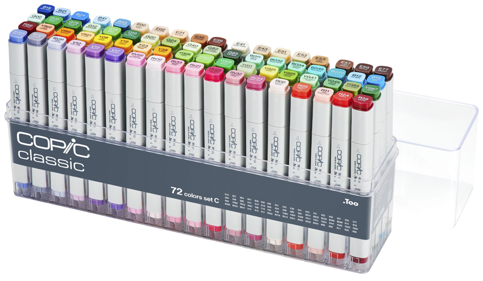COPIC Marqueur classic, kit 3 de 72