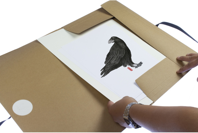 Cartons à dessin, rubans textiles