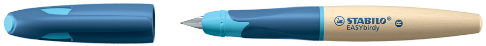 STABILO Stylo plume EASYbirdy Timber L, gaucher, bleu