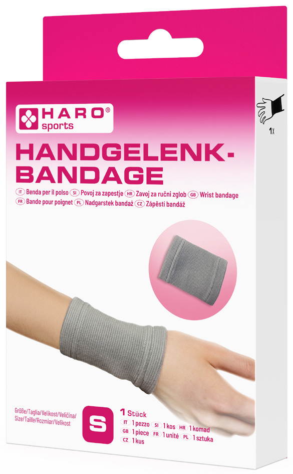 HARO Bandage sportif 'Poignet', taille: S, gris