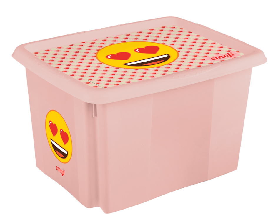 Boîte de rangement "karolina emoji hearts", 30 litres