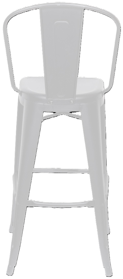 PAPERFLOW Chaise de bar d'extérieur URBAN, set de 2, blanc