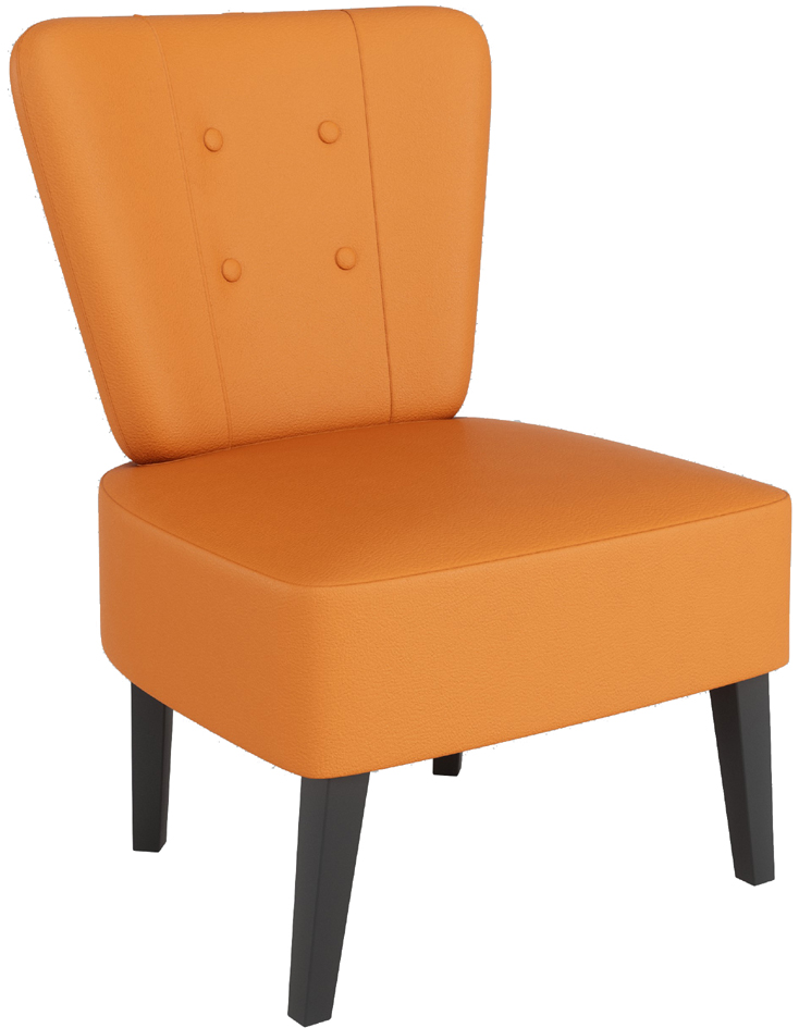 PAPERFLOW Fauteuil visiteur Brighton, simili cuir, orange