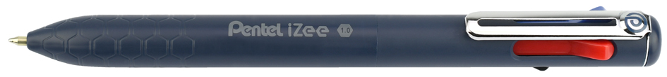 Stylo à bille rétractable 4 couleurs iZee, bleu foncé