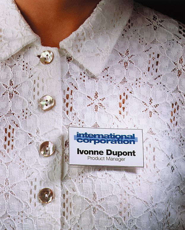 DURABLE Badge à aimant, 75 x 40 mm, tranparent