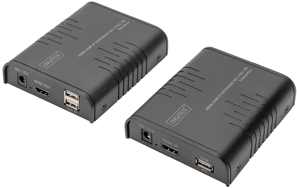 DIGITUS Extenseur récepteur HDMI KVM IP, Full HD