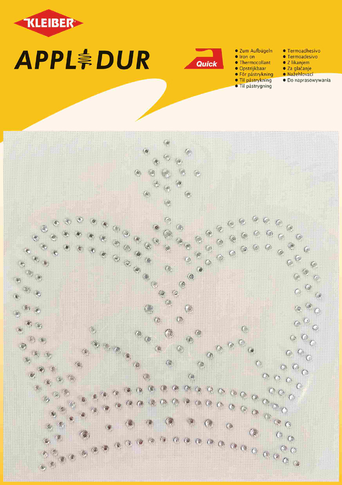 KLEIBER Application strass XL 'Couronne', 135 x 145 mm